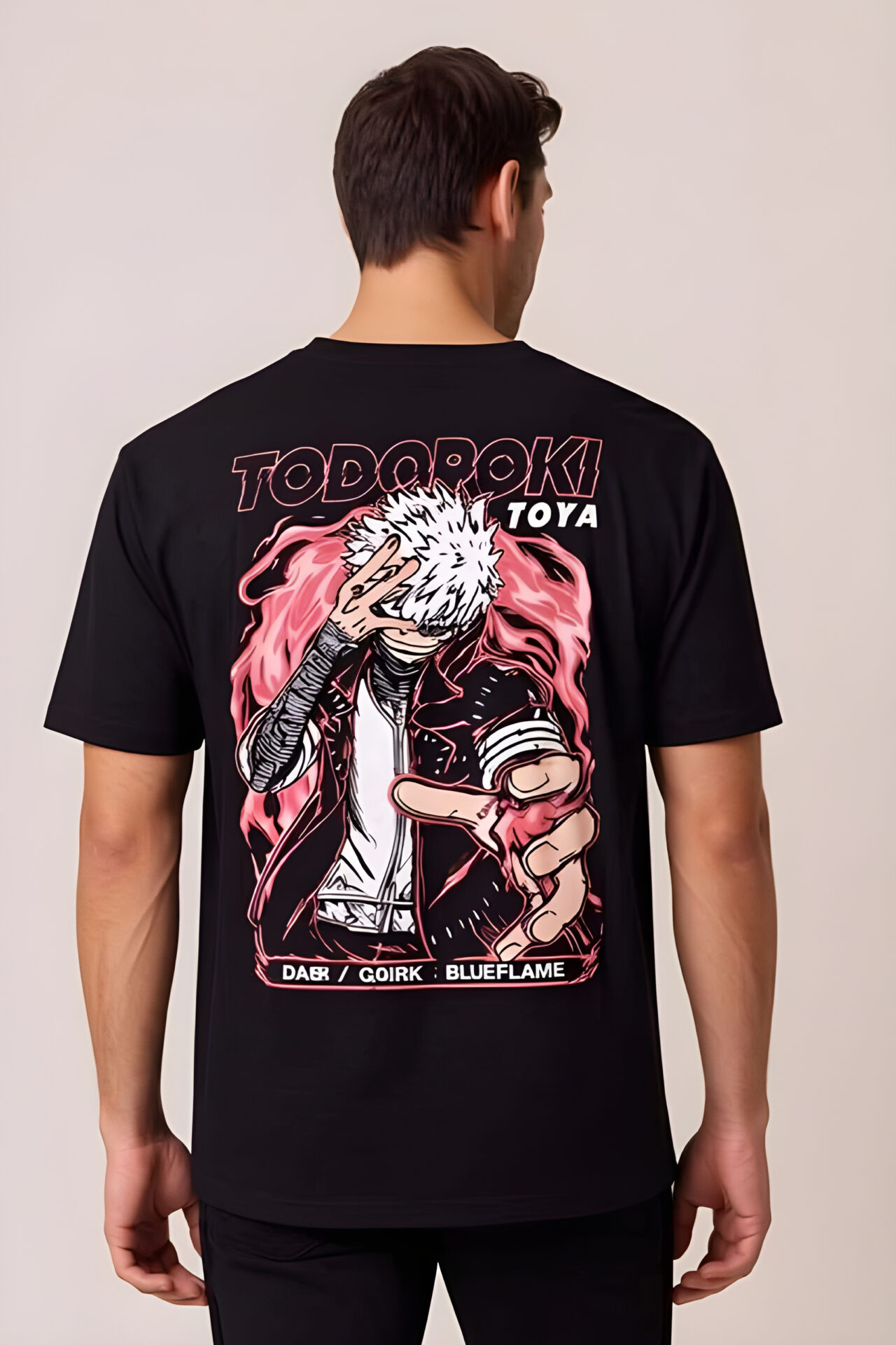 Phantom Black: Minimal Front / High-Definition Back "Anime Soul" Oversized Tee