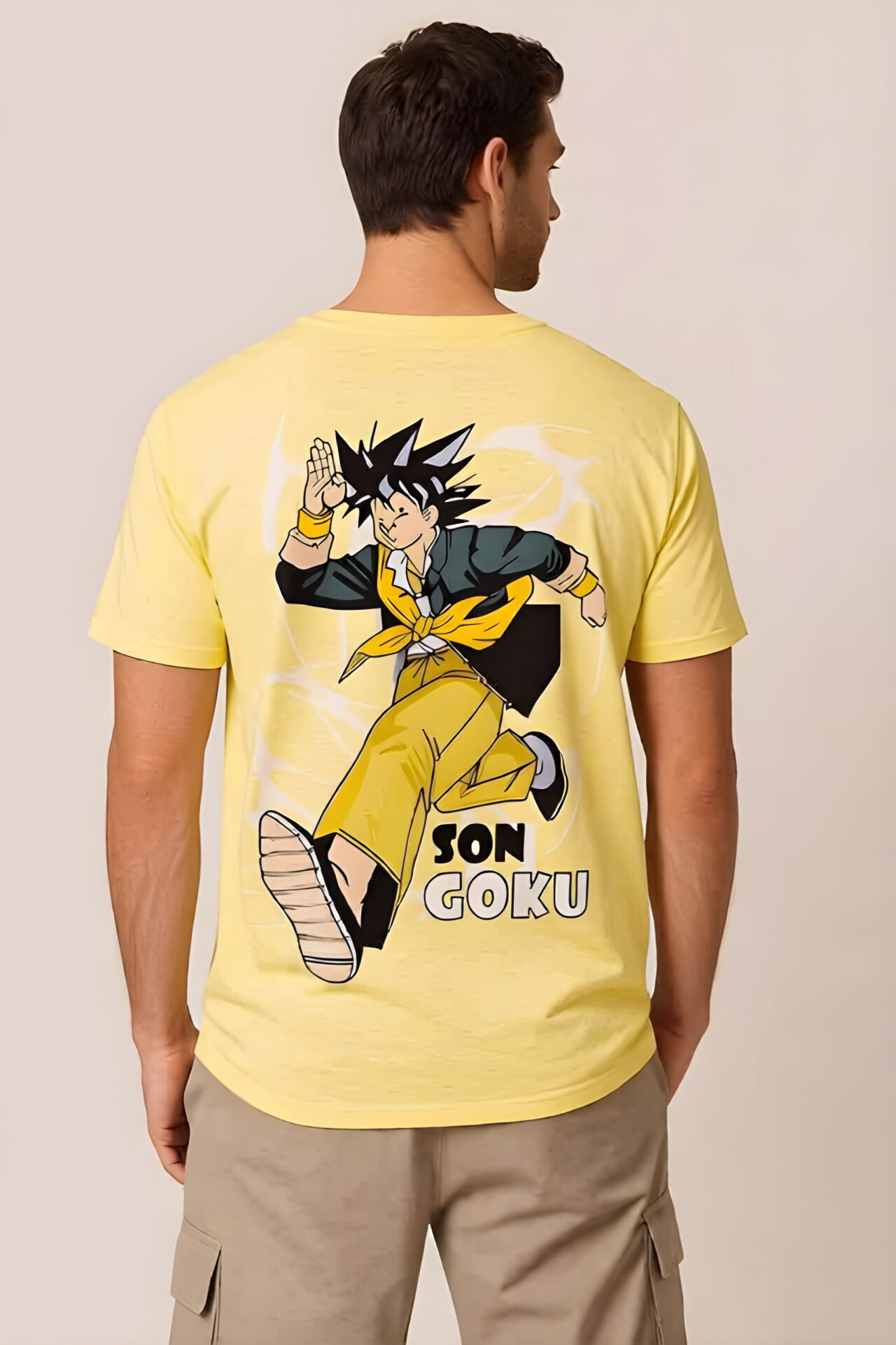 Lemon Shade Yellow Oversized Anime T-Shirt – Premium Cotton Streetwear Tee