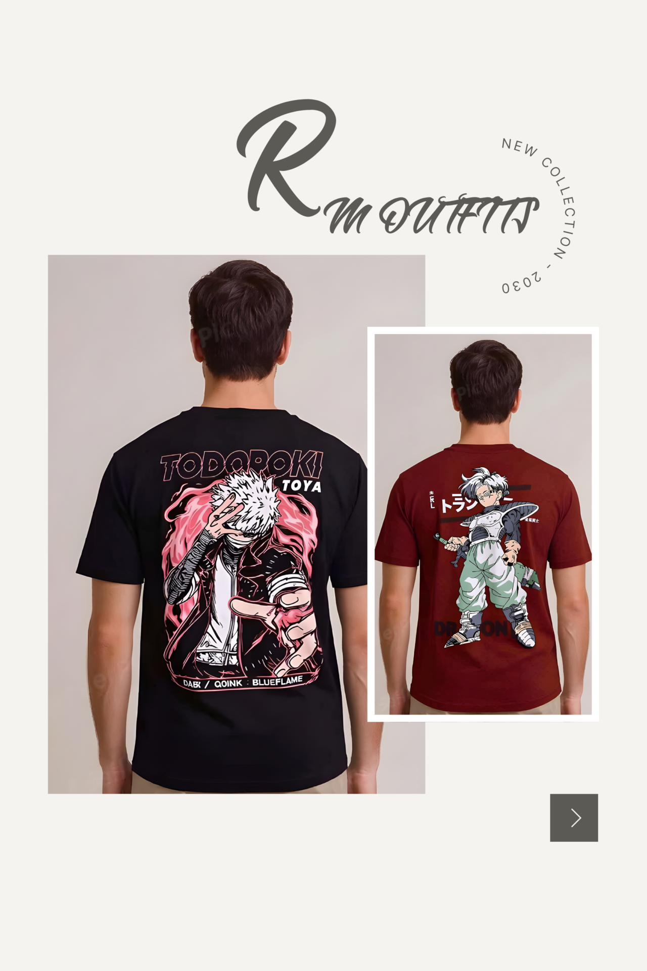 Black & Maroon Anime Oversized T-Shirt Combo – Premium Cotton Streetwear Pack